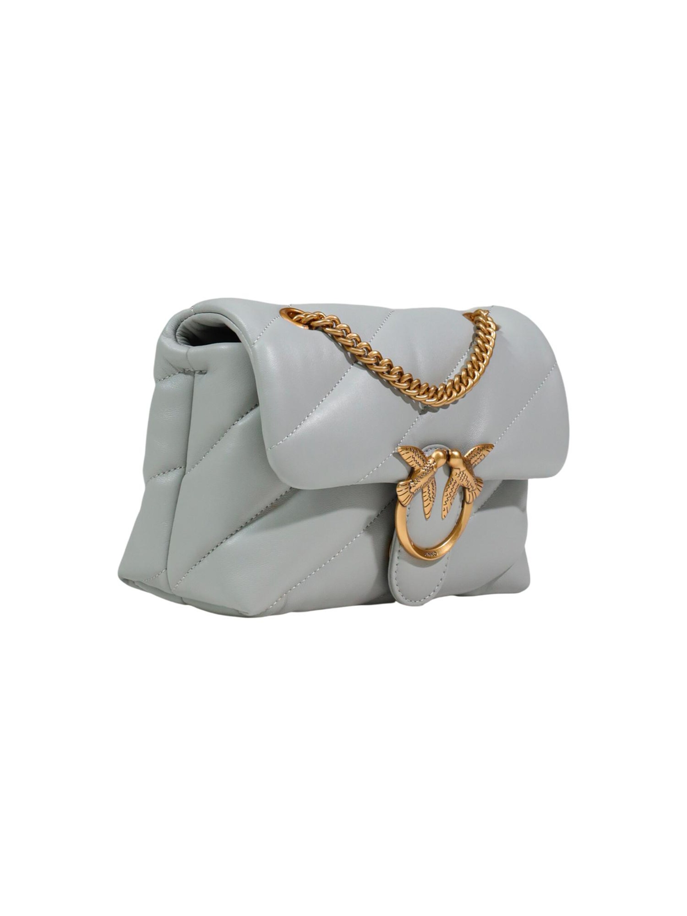 PINKO - Bolso de hombro 'LOVE PUFF MINI CL SHEEP NAPPA 100039 A0F2' en gris