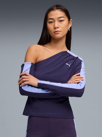 PUMA Blouse 'Puma T7 Asymmetric Longsleeve' in Blauw