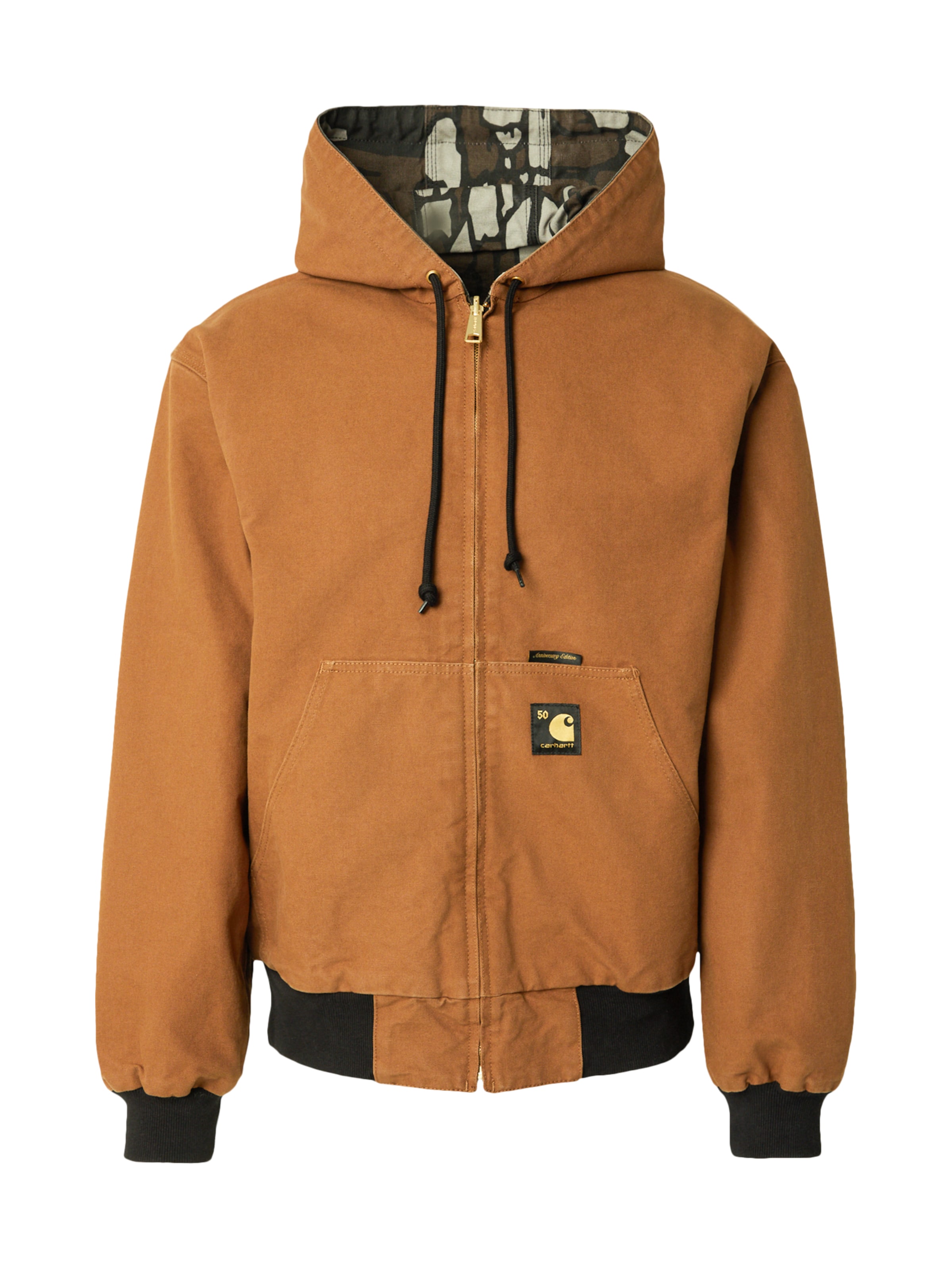 Carhartt WIP Φθινοπωρινό και ανοιξιάτικο μπουφάν '50 Years Anniversary' σε καφέ: μπροστά