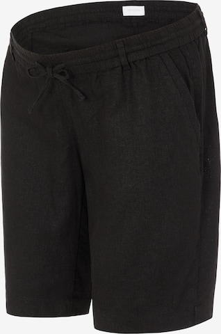 MAMALICIOUS Trousers 'Beach' in Black: front