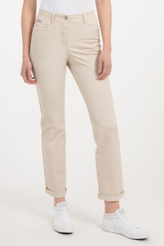 Coupe slim Pantalon 'Colette' Recover Pants en beige : devant