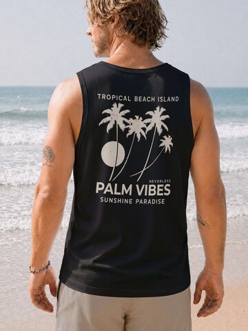 Neverless Shirt 'Palm Vibes' in Black