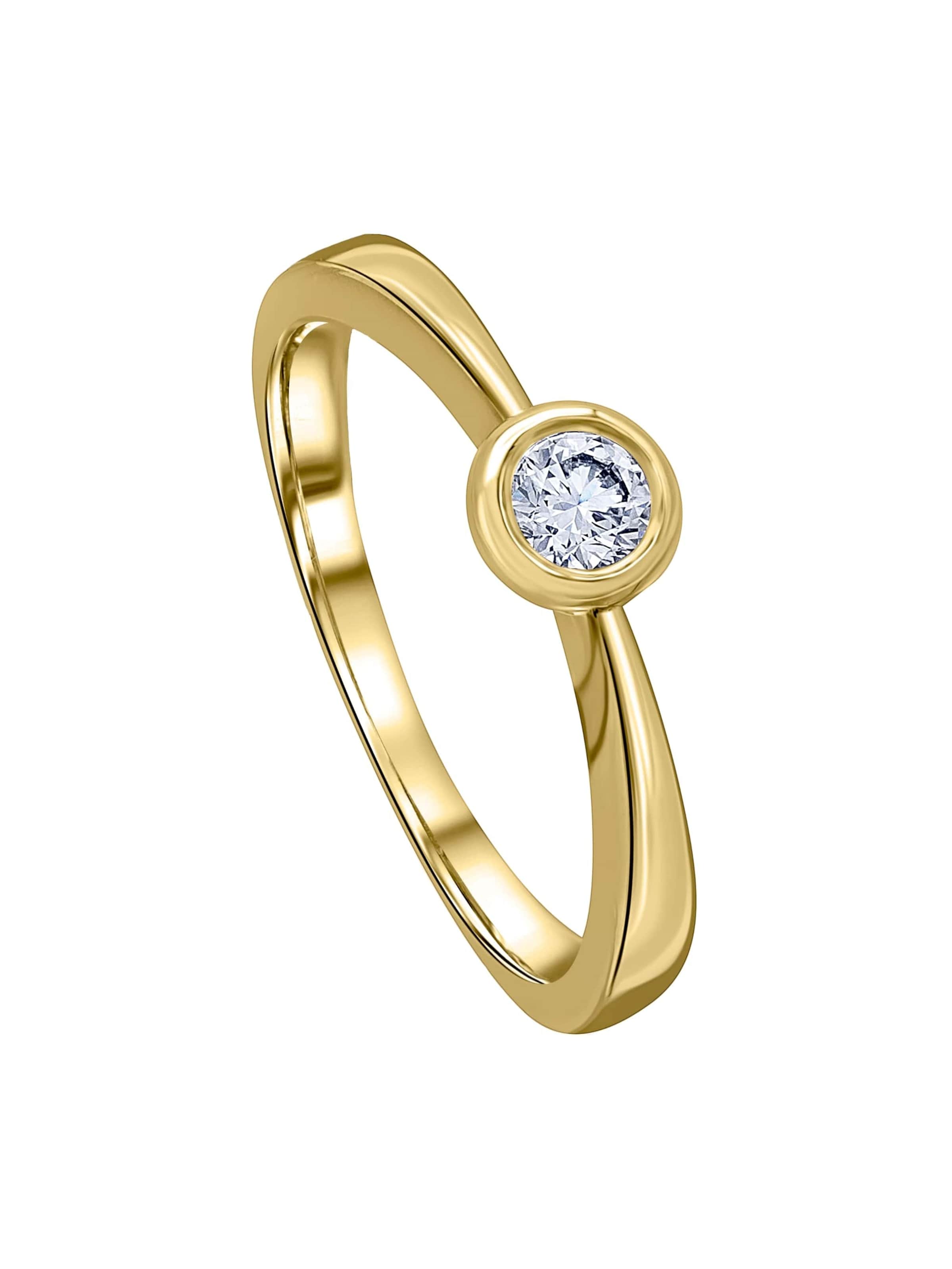 ONE ELEMENT Ring &#x27;Zarge&#x27; in Gold: Vorderseite