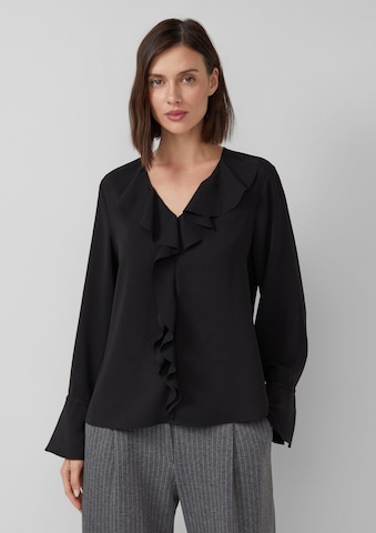 s.Oliver Blouse in Zwart: voorkant