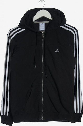 ADIDAS Sweatshirt & Zip-Up Hoodie in S in Black: front