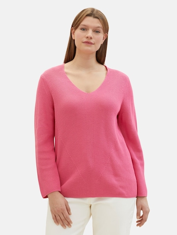 rožinė Tom Tailor Women + Megztinis