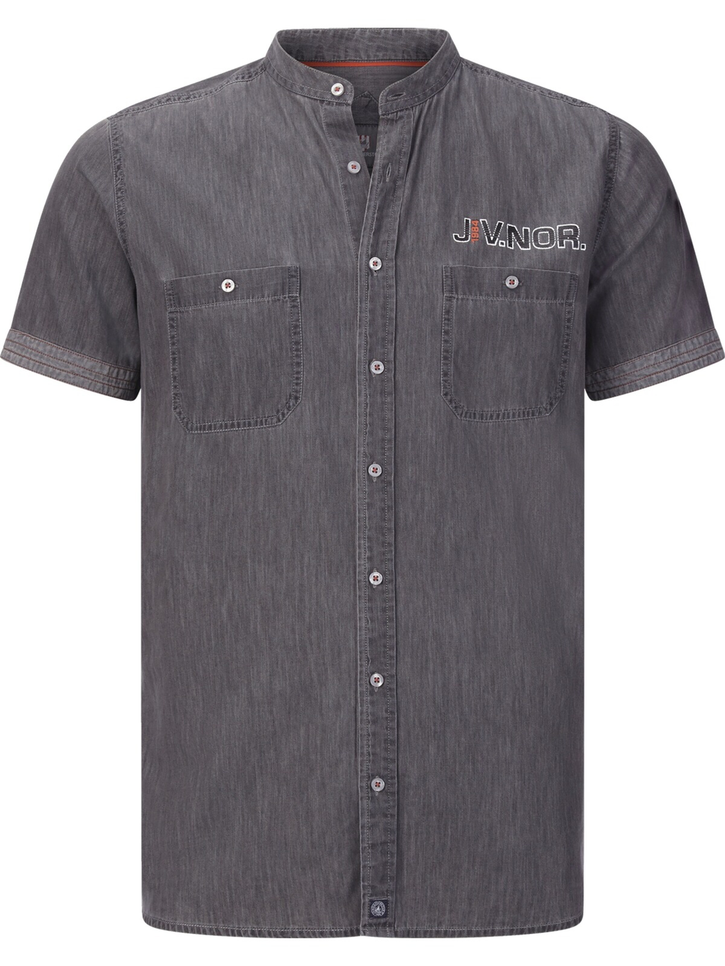 Jan Vanderstorm Comfort fit Button Up Shirt 'Luzza' in Grey: front