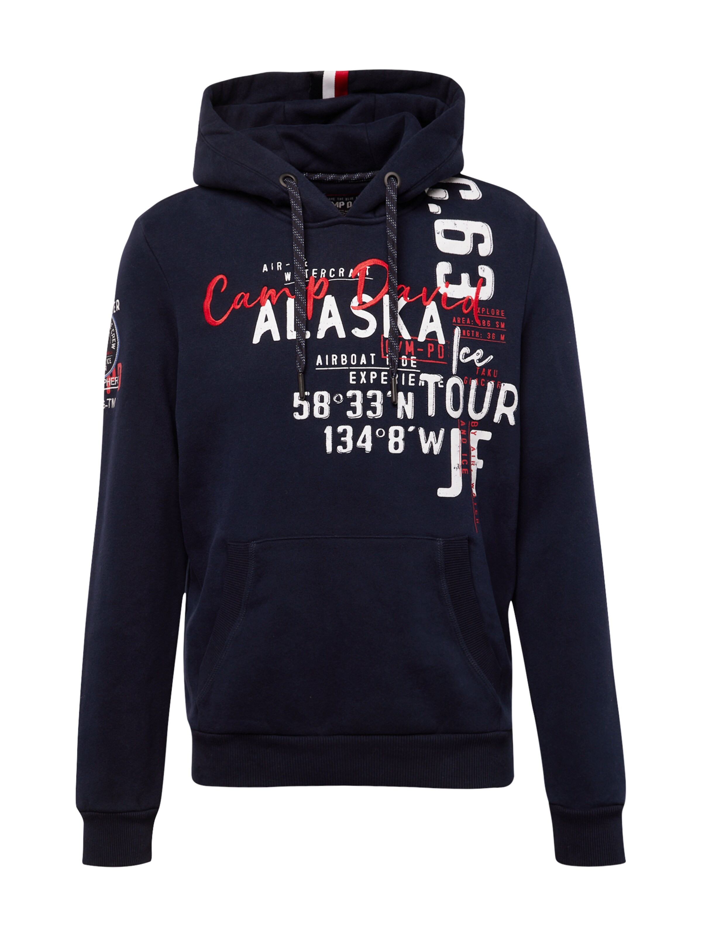 CAMP DAVID Sweatshirt 'Alaska Ice Tour' in Blau: Vorderseite