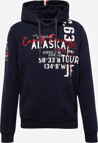 Sweat-shirt 'Alaska Ice Tour' CAMP DAVID en bleu : devant