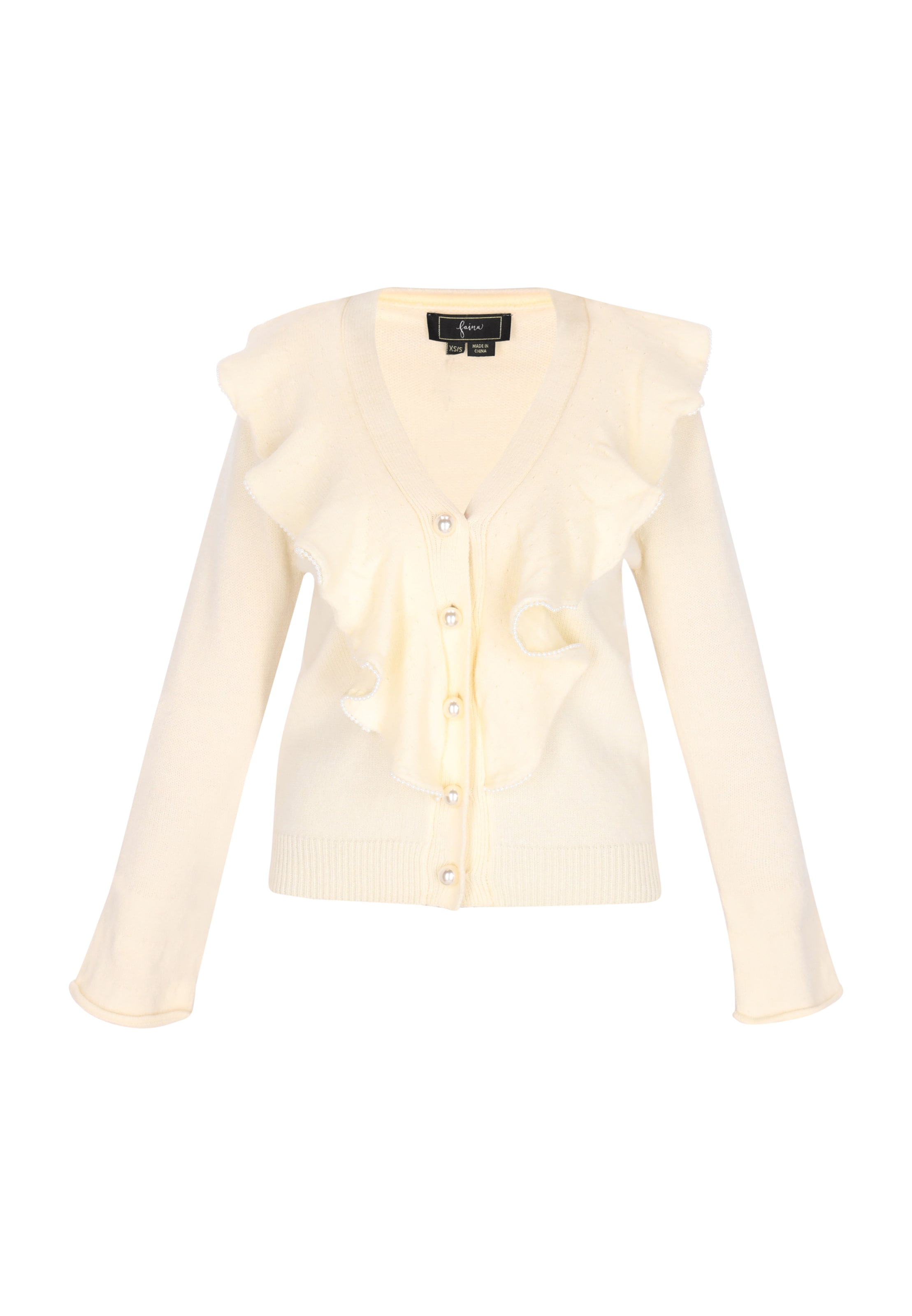 Cardigan faina en blanc : devant