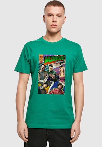 T-Shirt 'The Big Bang Theory Bazinga Magazine Cover' Merchcode en vert : devant