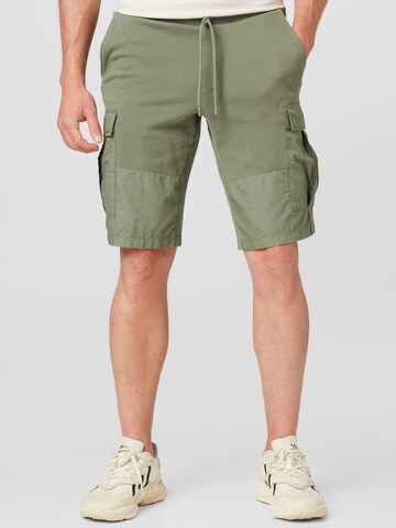 Regular Pantalon cargo s.Oliver en vert : devant