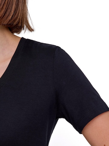 FALKE Shirt 'Essential Cotton'‌‌‌‌‌‌ in Schwarz