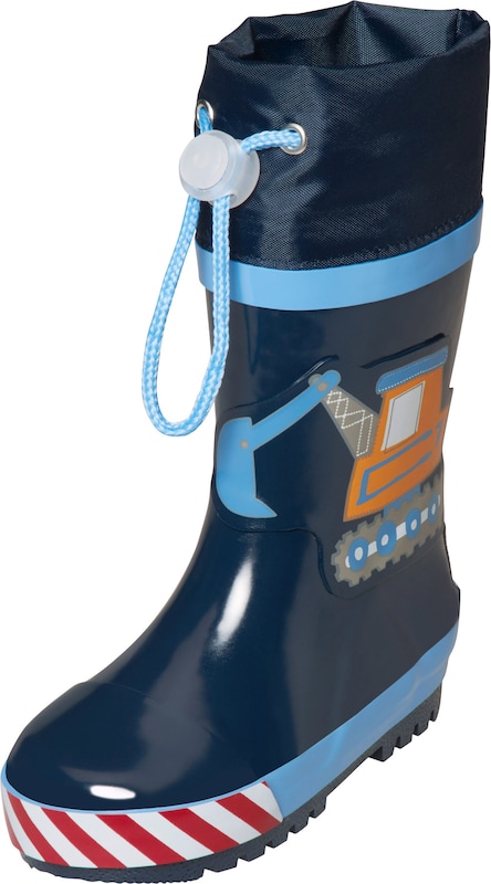 PLAYSHOES Gummistiefel 'Baustelle' in Marine Hellblau CR9568 PLAYSHOES Gummistiefel 'Baustelle' in Marine Hellblau CR9568