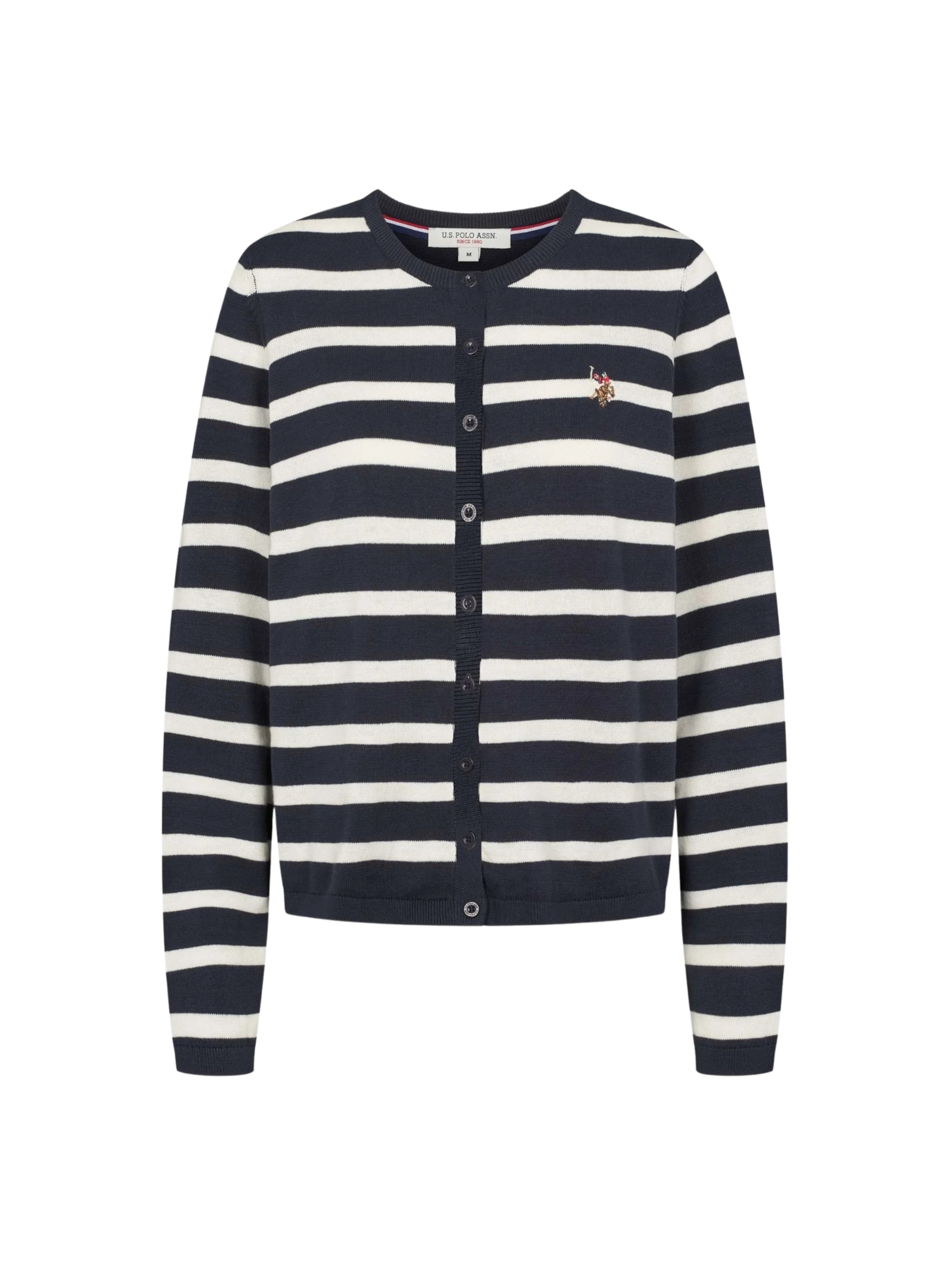 U.S. POLO ASSN. Gebreid vest 'UWMalika' in Blauw: voorkant