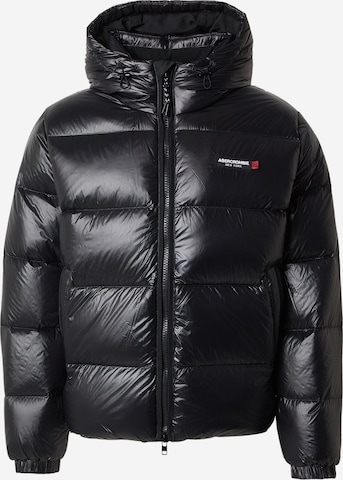 juoda Abercrombie & Fitch Žieminė striukė: priekis