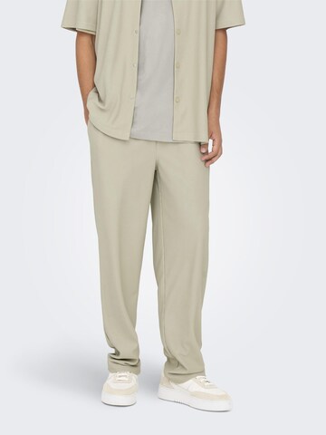 Only & Sons Regular Pleated Pants 'ONSSinus' in Grey: front