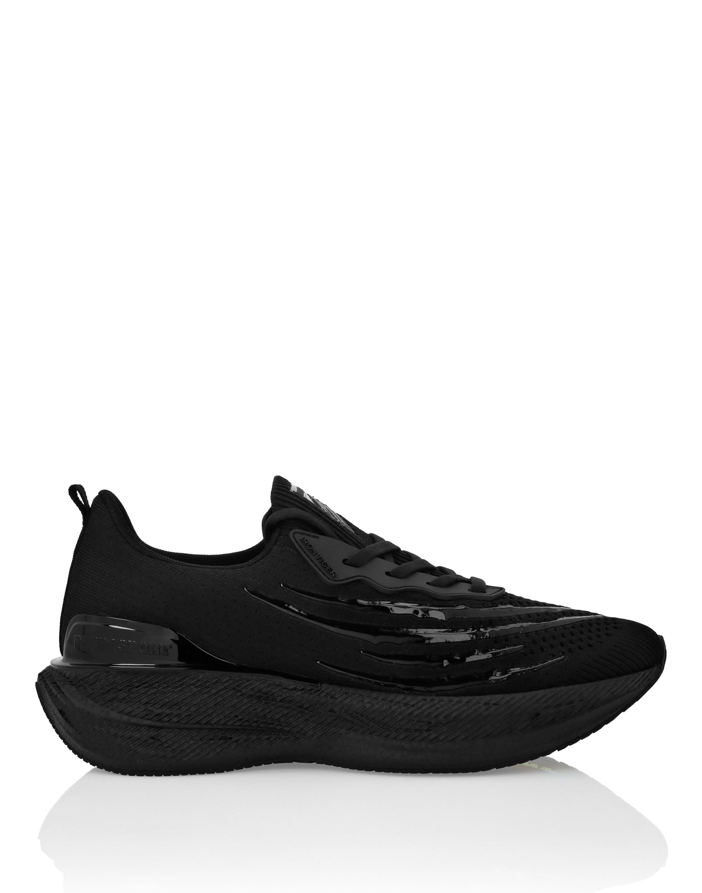 Sneaker bassa 'Tiger' di Plein Sport in nero: frontale