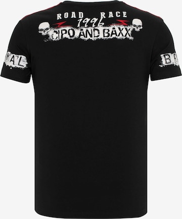 CIPO & BAXX T-Shirt mit coolem Print in Schwarz