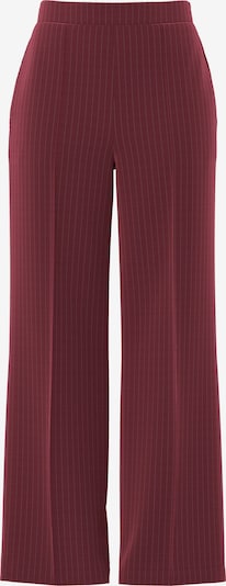 Klostuotos kelnės 'PCBossy' iš PIECES, spalva – karmino raudona / balta, Prekių apžvalga