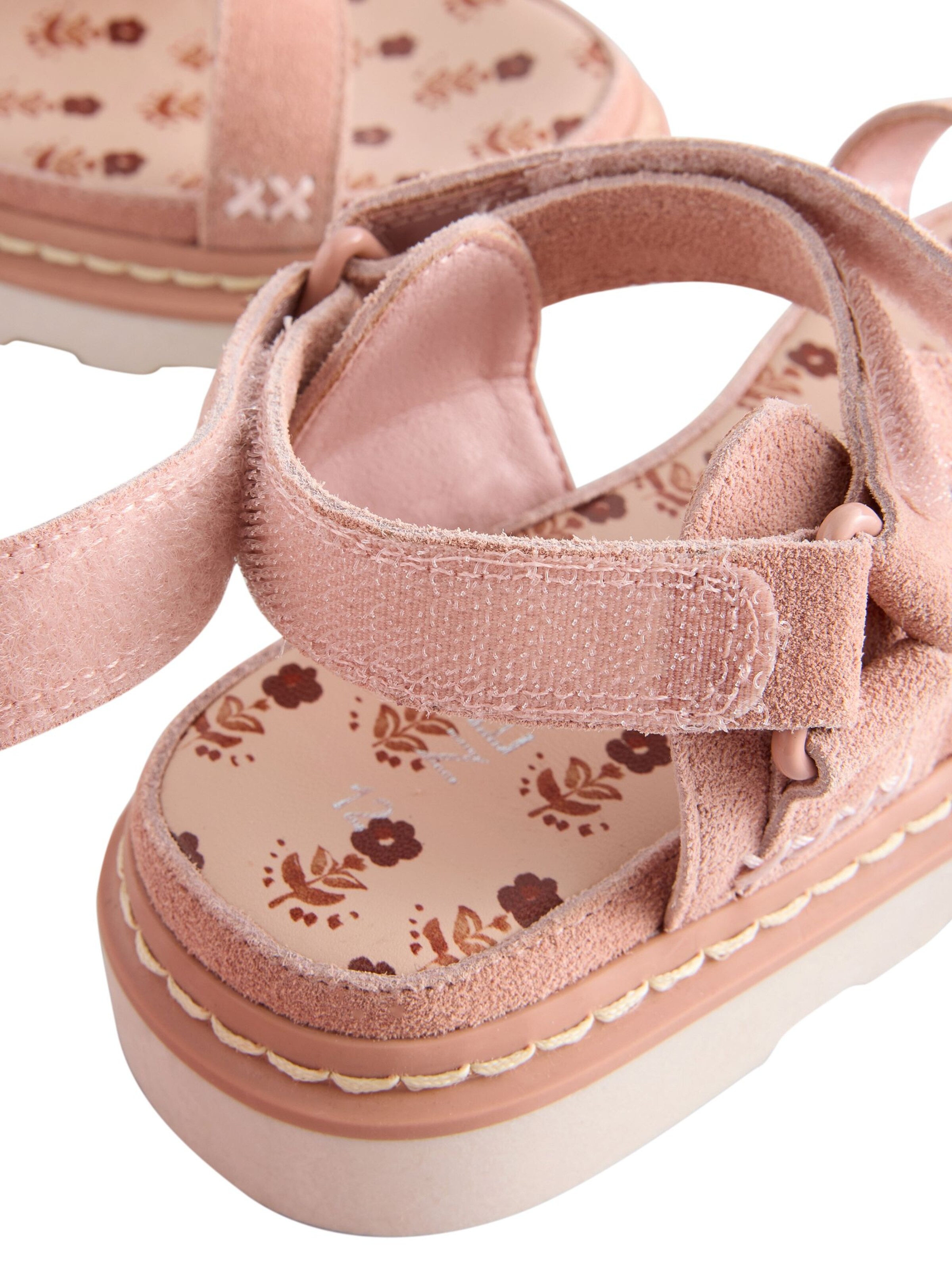 Next - Sandália 'Veloursleder' em rosa