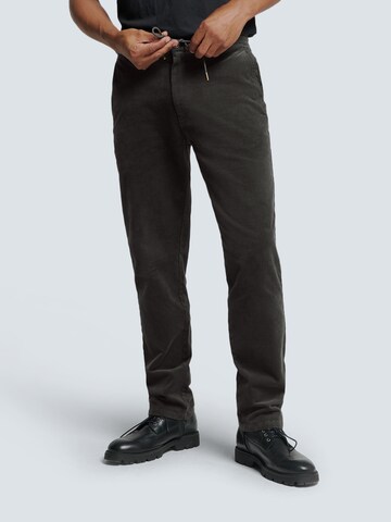 No Excess Slim fit Trousers in Black: front