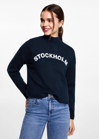 MANGO TEEN Sweater 'Stock' in Blue: front