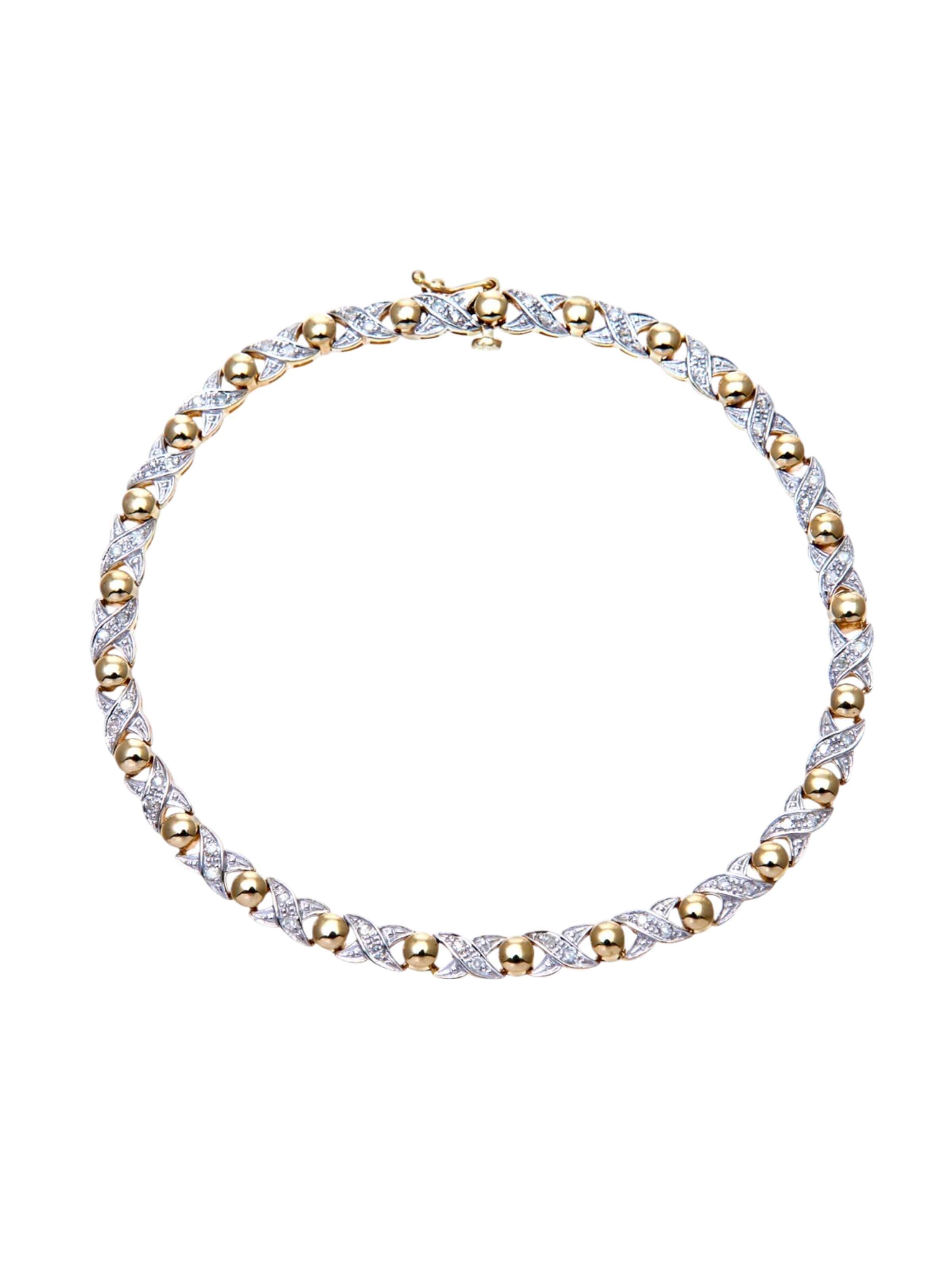 DIAMANT LETERNEL Armbånd i gul: forside