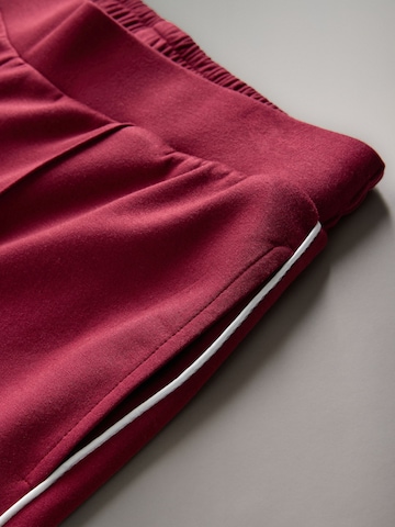 Wide Leg Pantalon The Set en rouge