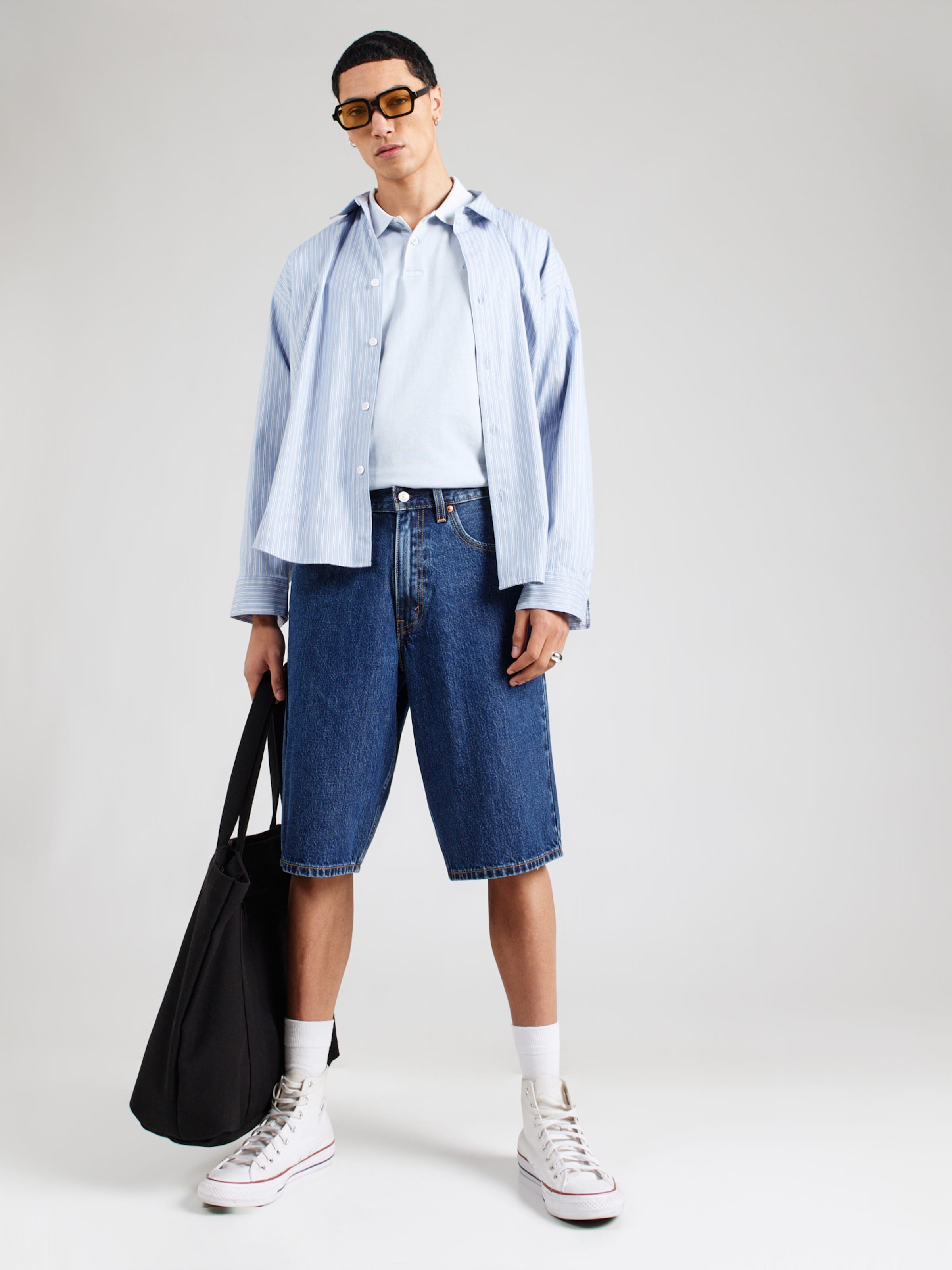 LEVI'S ® Baggy Jeans '470™ Baggy Shorts' in Blauw Denim | ABOUT YOU