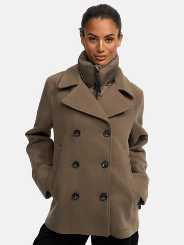 MARIKOO Winter coat in Brown: front