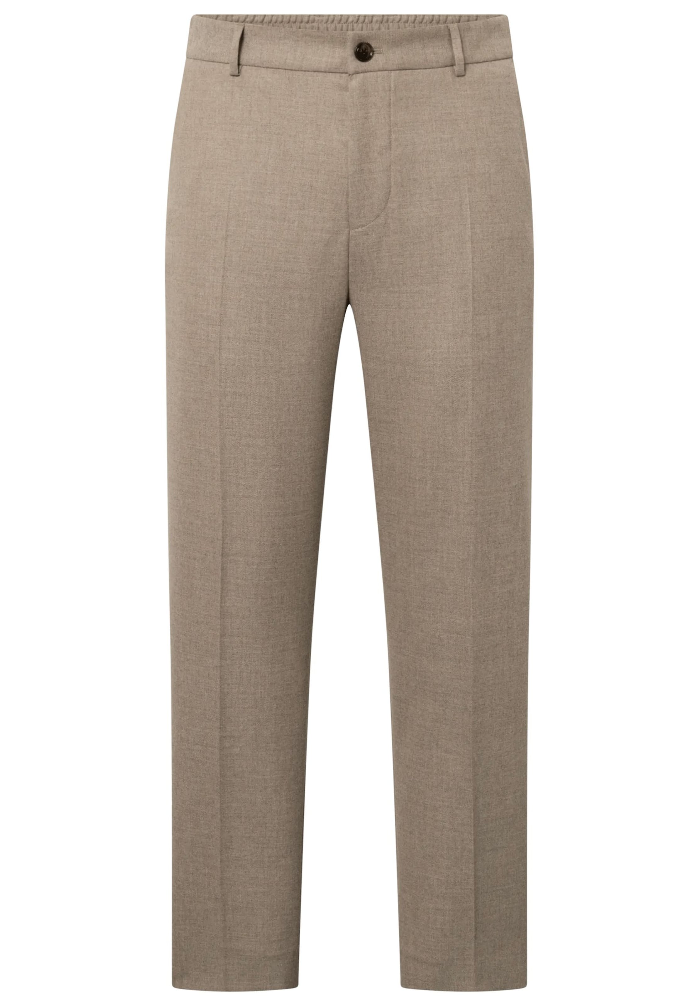 JOOP! Regular Pleated Pants ' River' in Beige: front
