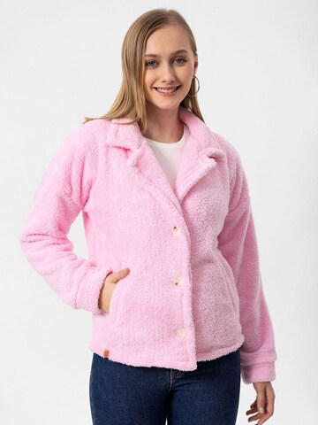 Cool Hill Fleece jas in Roze: voorkant