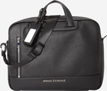 ARMANI EXCHANGE Чанта за лаптоп в черно: отпред