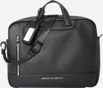 melns ARMANI EXCHANGE Soma portatīvajam datoram: no priekšpuses