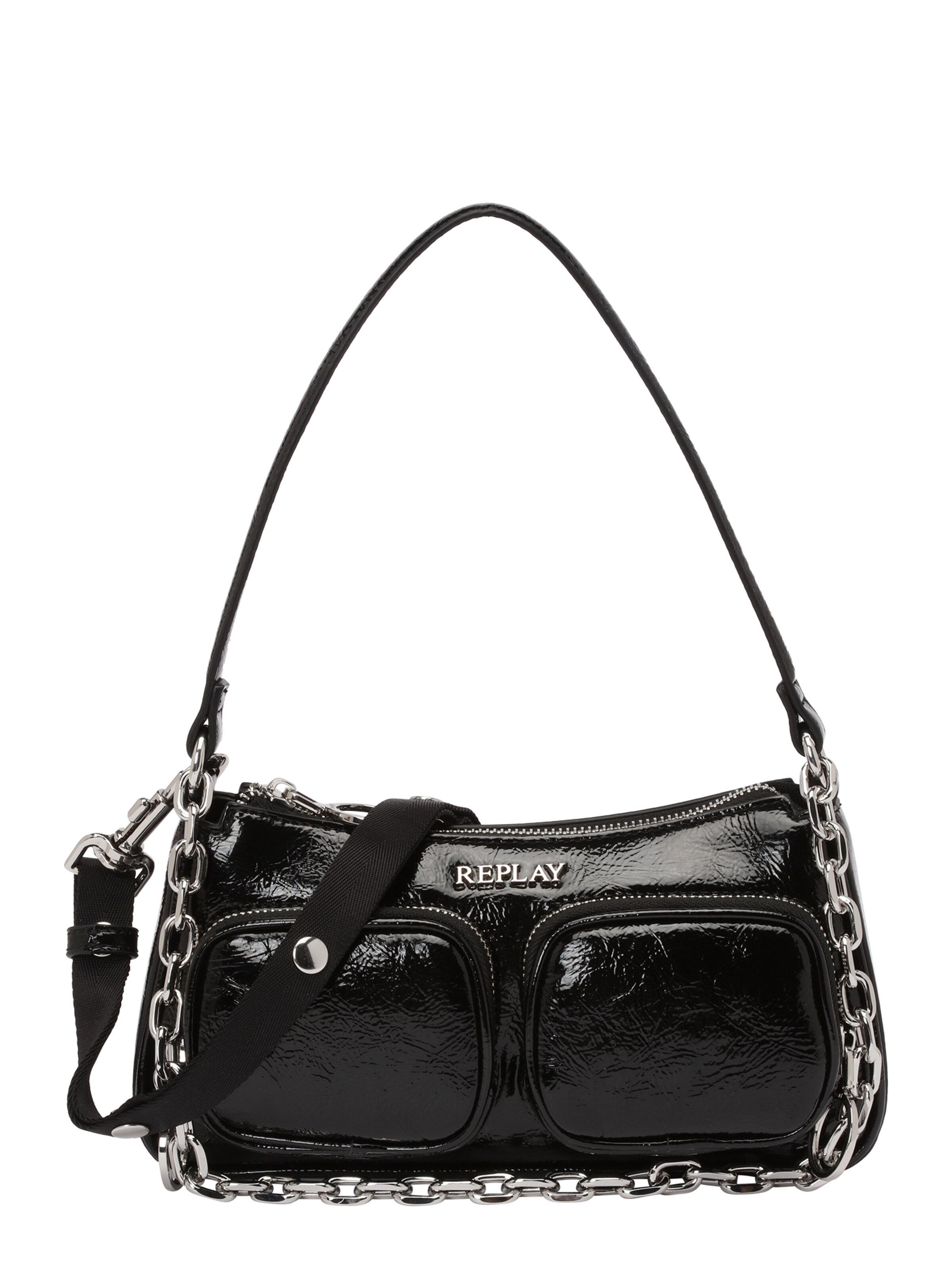 Borsa a spalla di REPLAY in nero: frontale