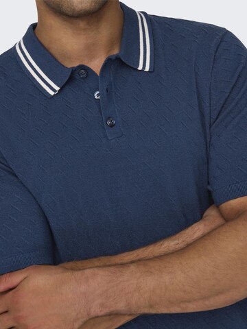 Only & Sons Poloshirt 'DENNIS' in Blau