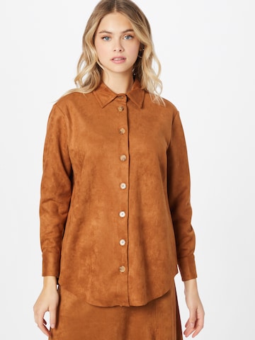 Louche Blouse 'MEGHANE' in Brown: front