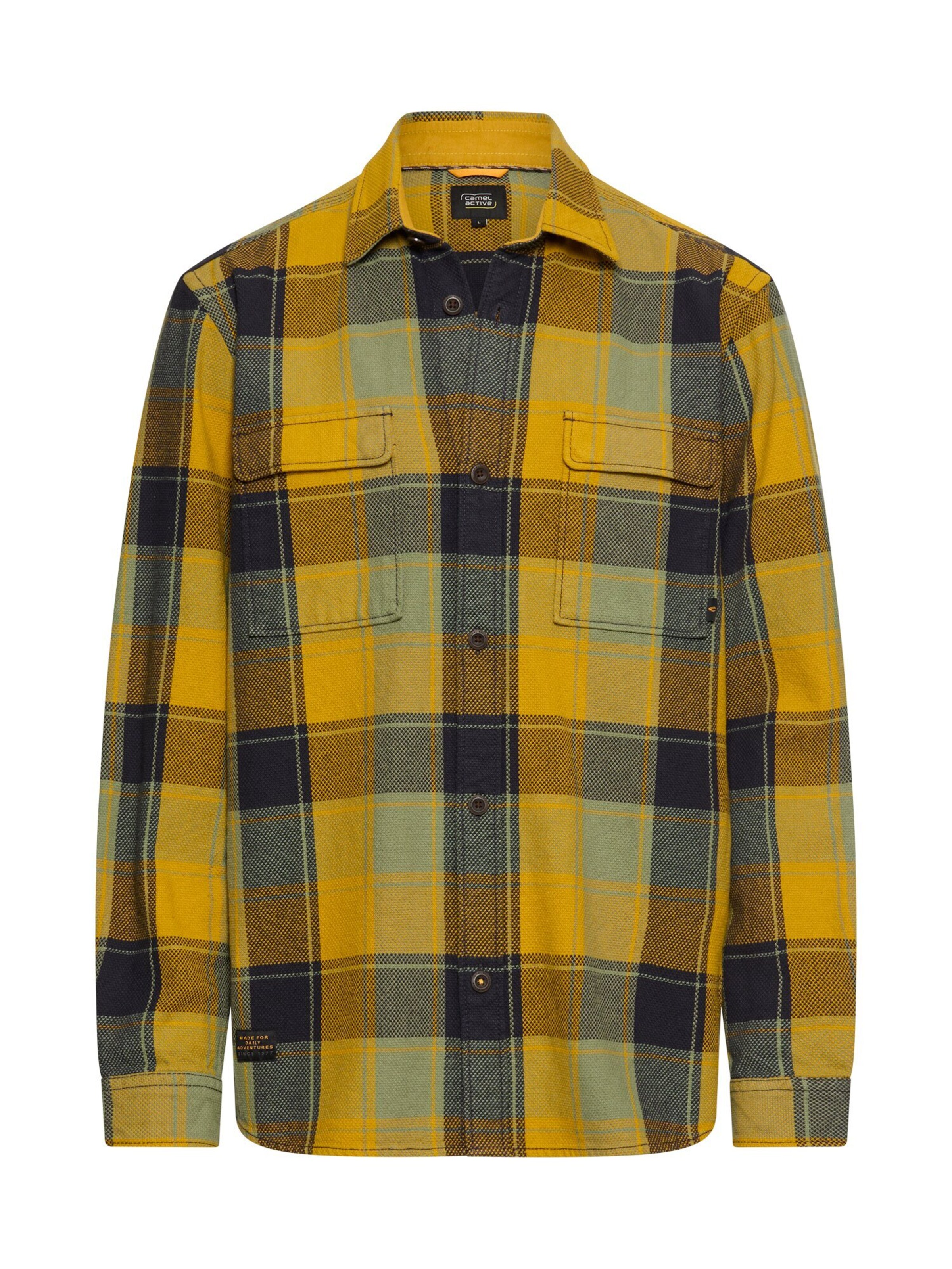 CAMEL ACTIVE Regular fit Button Up Shirt in Yellow: front