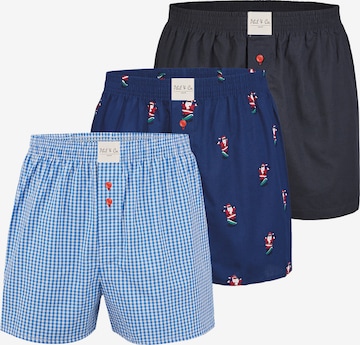 Phil & Co. Berlin - Calzoncillo boxer ' Santa ' en azul: frente