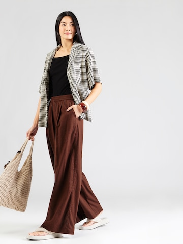 Wide Leg Pantalon Rich & Royal en marron
