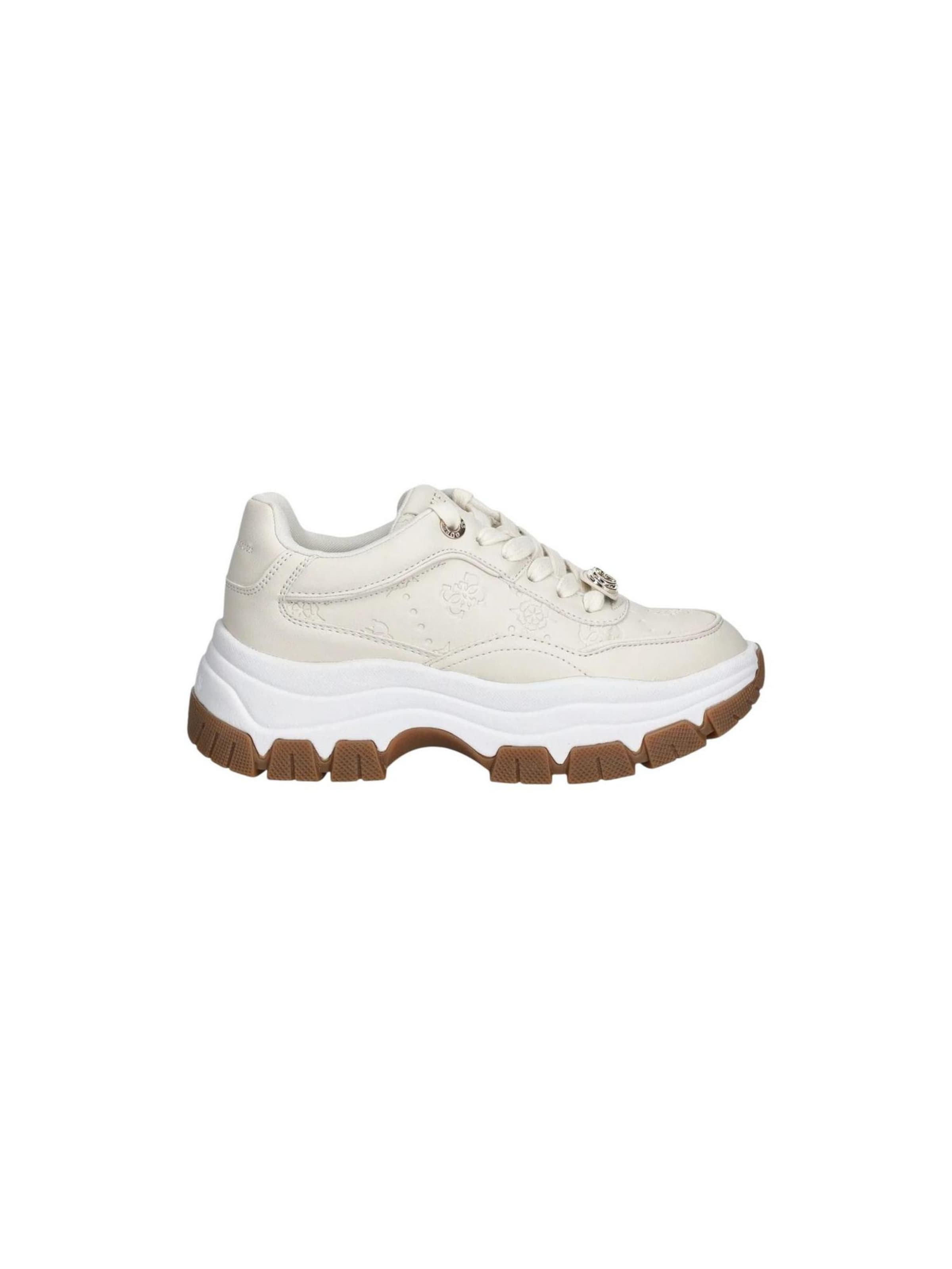 Sneaker bassa 'BERRETT2 FLFBRT PEL12' di GUESS in beige: frontale