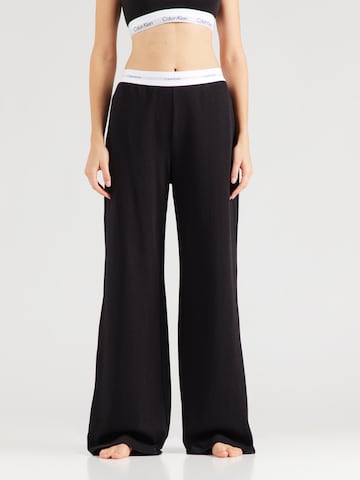 Calvin Klein Regular Панталон пижама в черно: отпред
