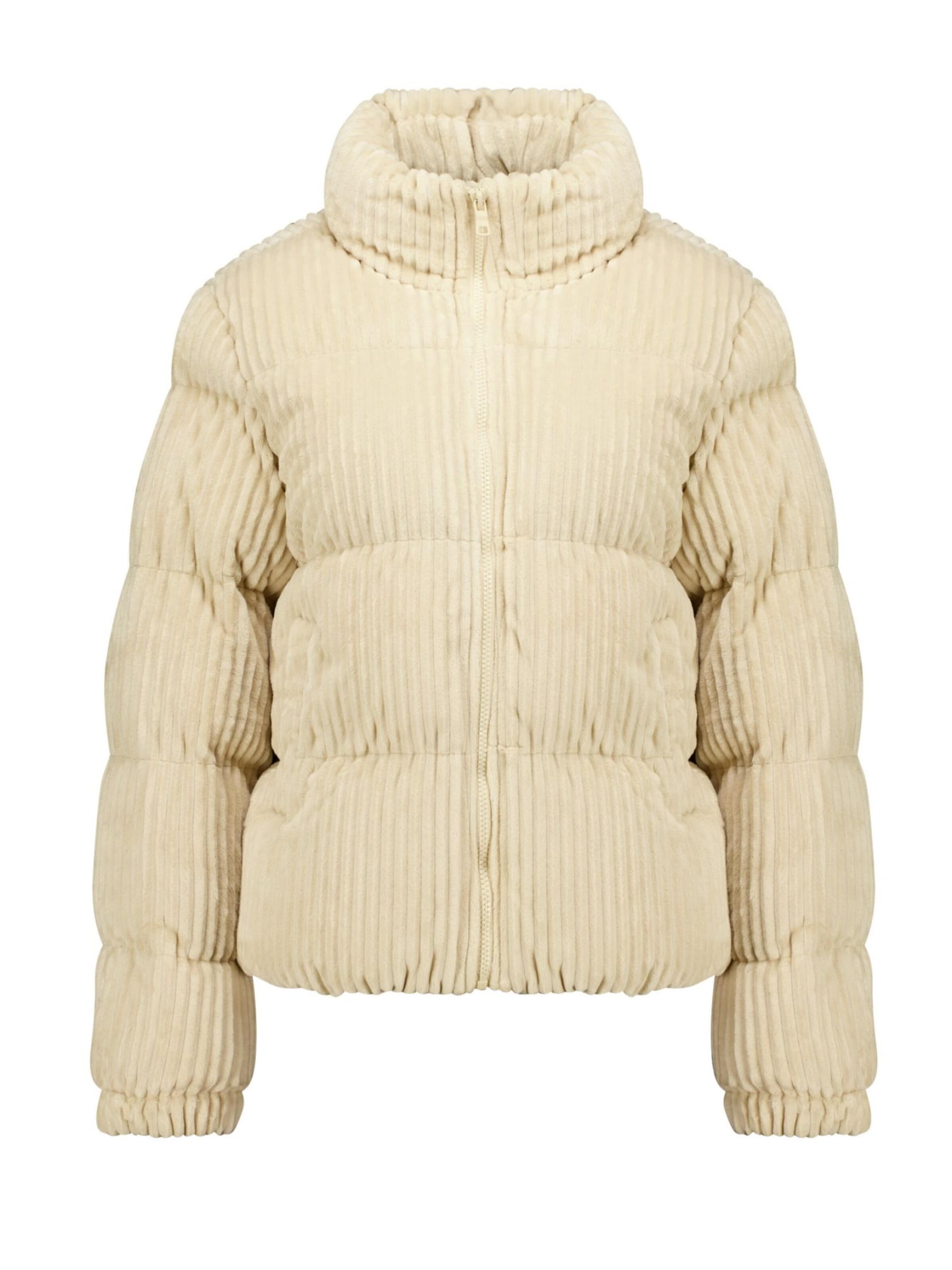 Deeluxe Wintermantel in Beige: voorkant