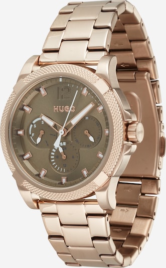 HUGO Red Analoog horloge in de kleur Rose-goud / Kaki, Productweergave