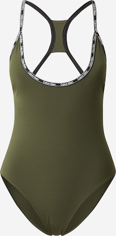 Calvin Klein Swimwear Μπουστάκι Ολόσωμο μαγιό σε πράσινο: μπροστά