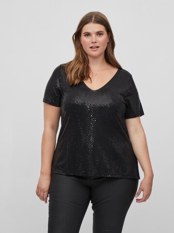 EVOKED - Camiseta 'Glitta' en negro: frente