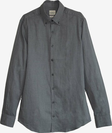 Black Label Shirt Regular Fit Businesshemd 'MELANGE' in Grau: predná strana