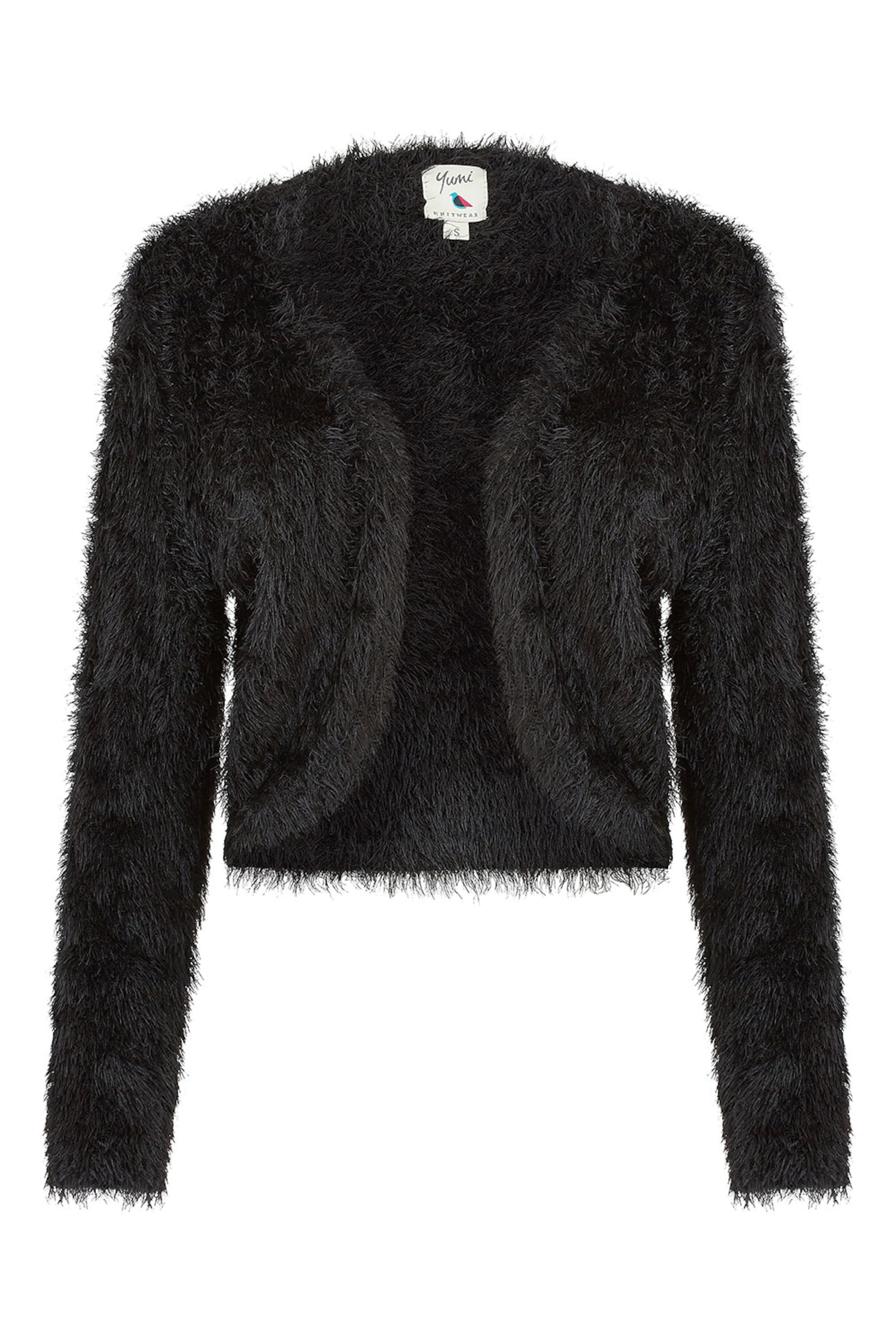 Yumi Strickjacke in Schwarz: Vorderseite