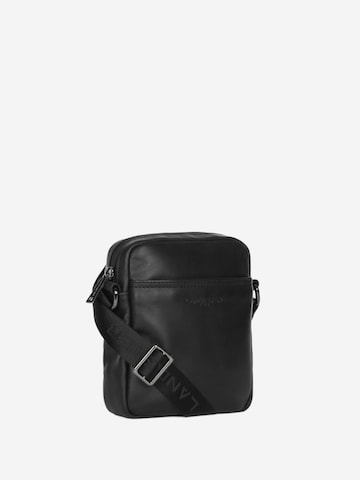 Sac à bandoulière 'Lancaster Sacoche Cuir SOFT VINTAGE' LANCASTER Paris en noir